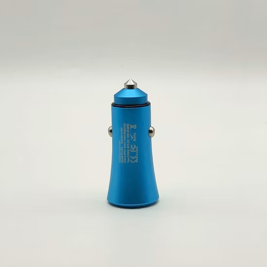 20W QC3.0 Pd 유형 C USB 듀얼 포트 전화 금속 차량용 충전기